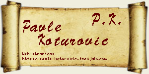 Pavle Koturović vizit kartica